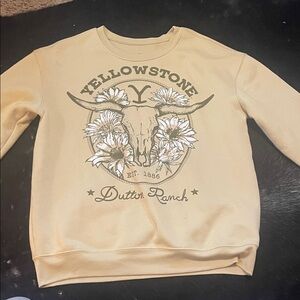 Yellowstone Dutton Ranch Cream Crewneck Sweater